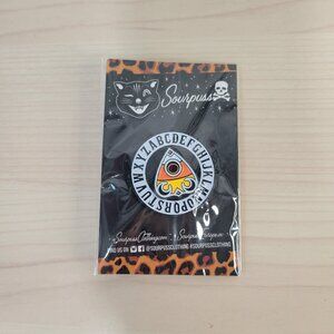 SOURPUSS Candy Corn Glow-in-the-Dark Planchette Ouija Spinner Enamel Pin NEW